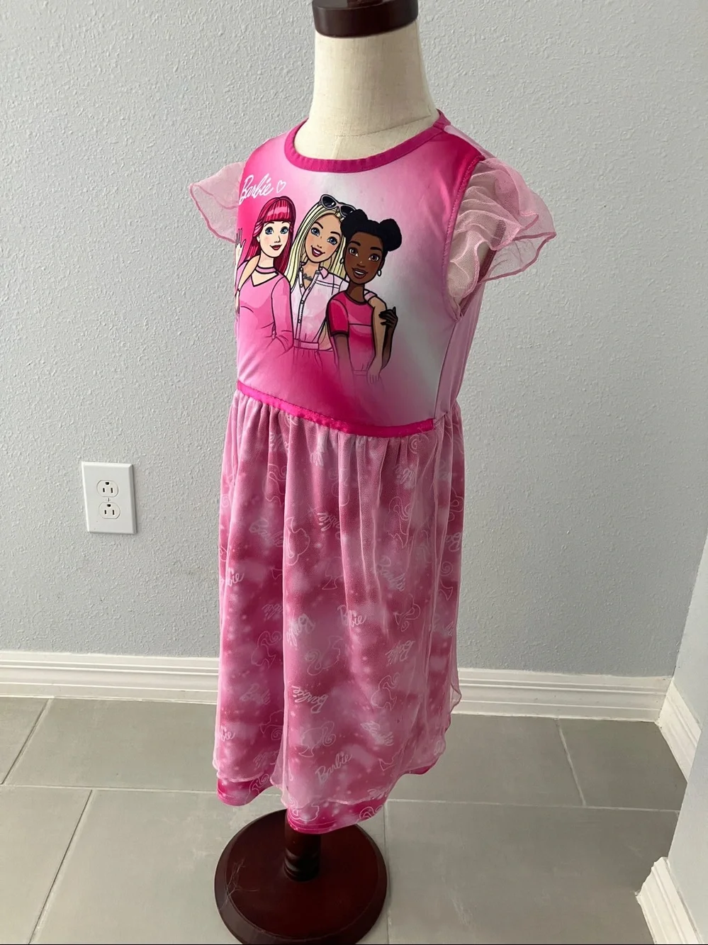 BARBIE Toddler Girls Pink Nightgown | S 6X